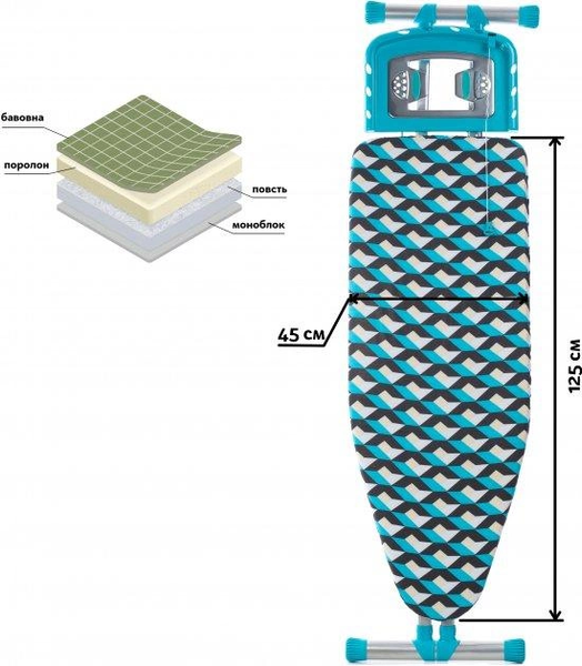 Прасувальна дошка Selena 45х125 см, Мій Дім EG00009 2525 фото