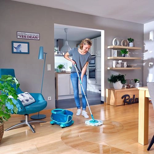 Набор для прибирання швабра зі ведром CLEAN TWIST Disc Mop Ergo Mobile Leifheit 52102 5275 фото