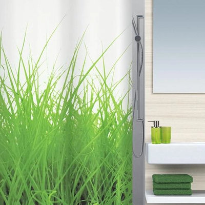 Шторка для ванної кімнати Polyester GRASS зелена 180х200 см, Spirella 10.16404 2021 фото